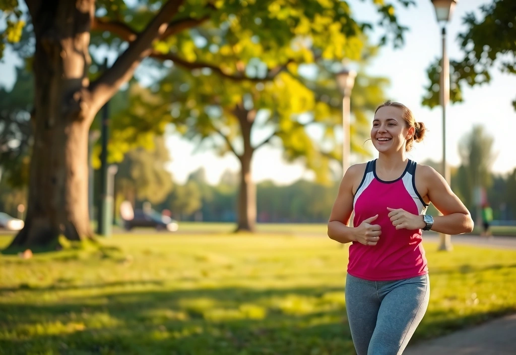 Osoba prowadząca zdrowy tryb życia, biegająca na świeżym powietrzu
